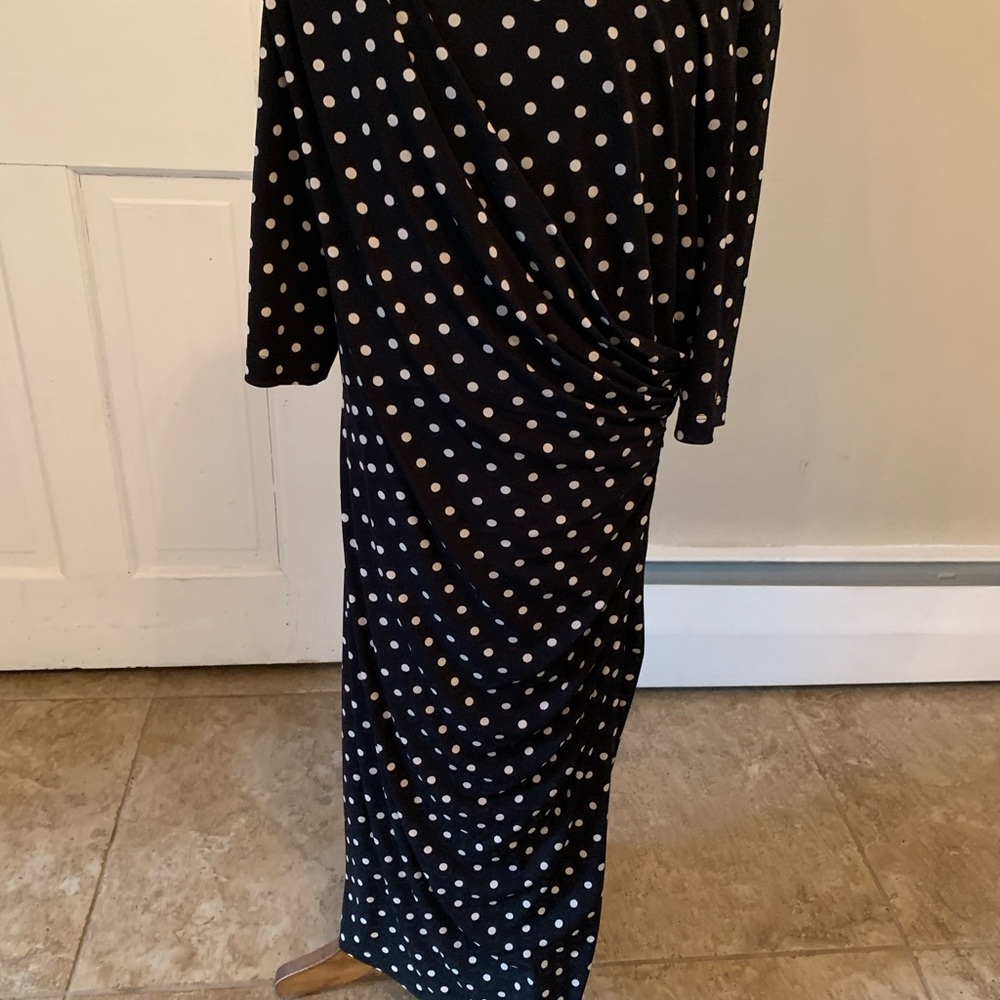 Elegant Black Polka Dot Dress